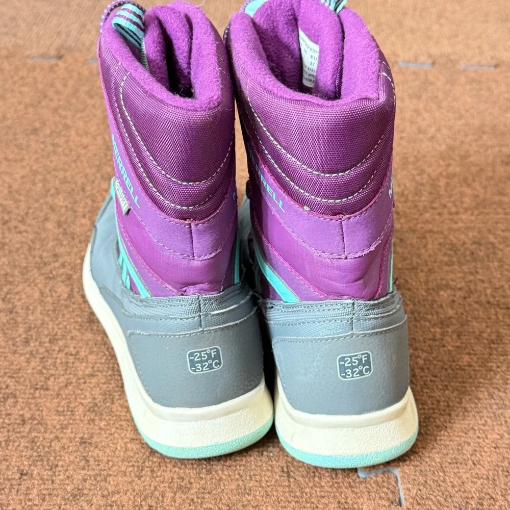 Merrell Snow Crush Waterproof Winter Boots Purple Turquoise MK159174 Womens‎ 6M